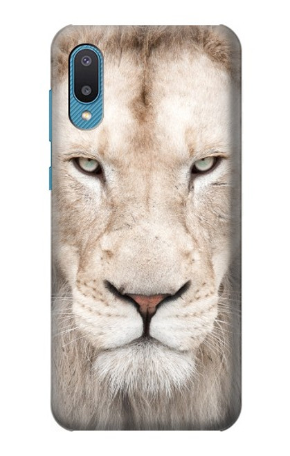 W2399 White Lion Face Hard Case and Leather Flip Case For Samsung Galaxy A04, Galaxy A02, M02