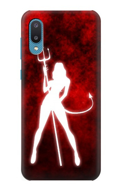 W2455 Sexy Devil Girl Hard Case and Leather Flip Case For Samsung Galaxy A04, Galaxy A02, M02