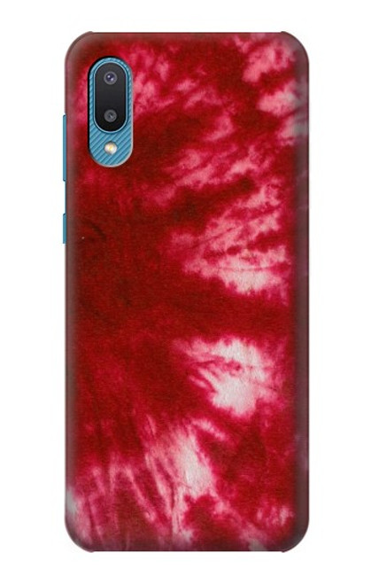 W2480 Tie Dye Red Hard Case and Leather Flip Case For Samsung Galaxy A04, Galaxy A02, M02