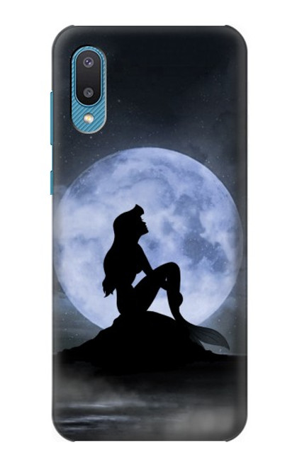 W2668 Mermaid Silhouette Moon Night Hard Case and Leather Flip Case For Samsung Galaxy A04, Galaxy A02, M02