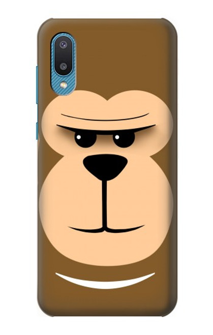 W2721 Cute Grumpy Monkey Cartoon Hard Case and Leather Flip Case For Samsung Galaxy A04, Galaxy A02, M02