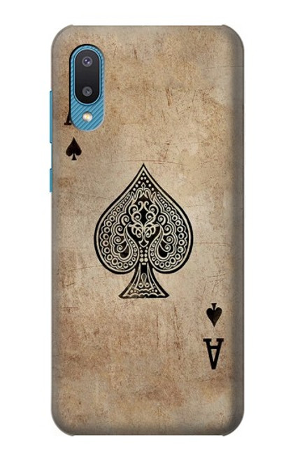 W2928 Vintage Spades Ace Card Hard Case and Leather Flip Case For Samsung Galaxy A04, Galaxy A02, M02