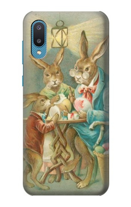 W3164 Easter Rabbit Family Hard Case and Leather Flip Case For Samsung Galaxy A04, Galaxy A02, M02