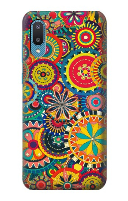 W3272 Colorful Pattern Hard Case and Leather Flip Case For Samsung Galaxy A04, Galaxy A02, M02