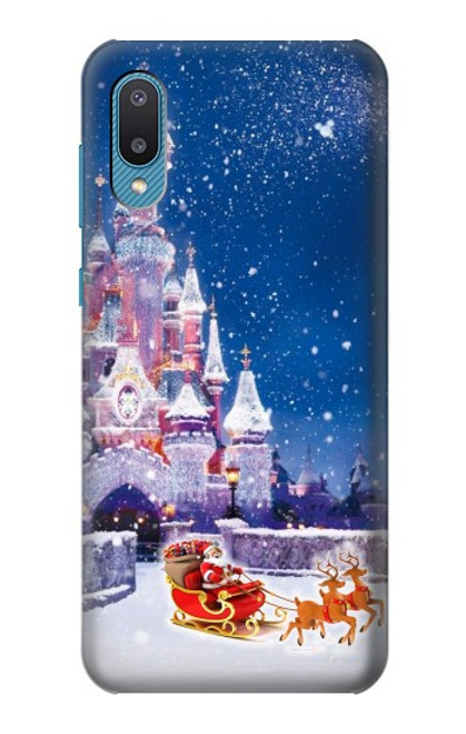 W3282 Santa Xmas Castle Hard Case and Leather Flip Case For Samsung Galaxy A04, Galaxy A02, M02