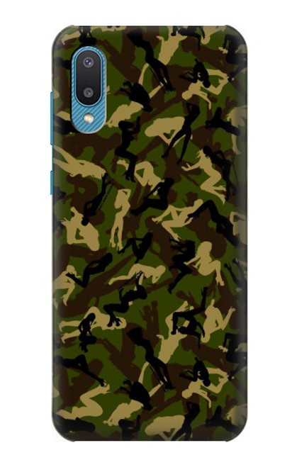 W3356 Sexy Girls Camo Camouflage Hard Case and Leather Flip Case For Samsung Galaxy A04, Galaxy A02, M02