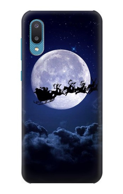 W3508 Xmas Santa Moon Hard Case and Leather Flip Case For Samsung Galaxy A04, Galaxy A02, M02