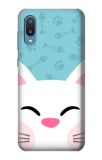 W3542 Cute Cat Cartoon Hard Case and Leather Flip Case For Samsung Galaxy A04, Galaxy A02, M02