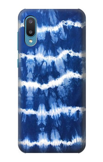 W3671 Blue Tie Dye Hard Case and Leather Flip Case For Samsung Galaxy A04, Galaxy A02, M02