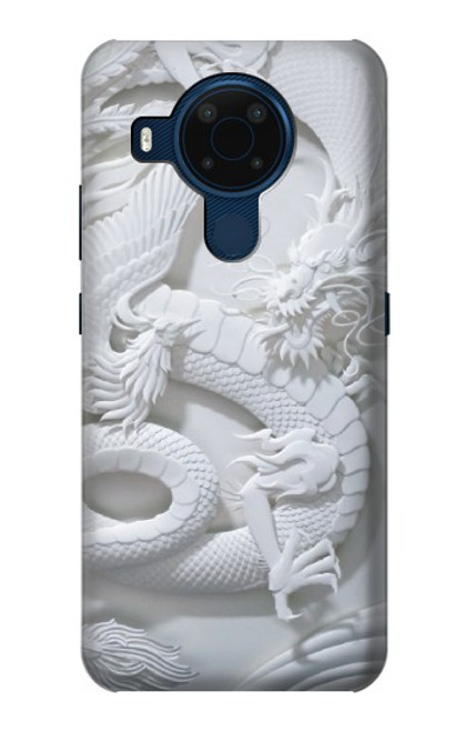 W0386 Dragon Carving Hard Case and Leather Flip Case For Nokia 5.4