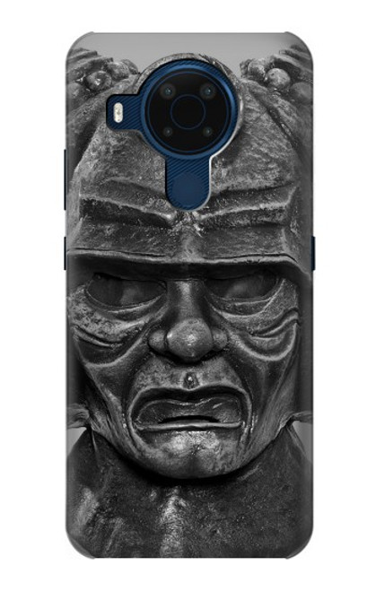 W1827 Japan Samurai Helmet Hard Case and Leather Flip Case For Nokia 5.4