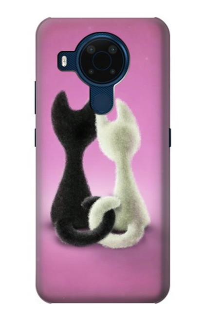 W1832 Love Cat Hard Case and Leather Flip Case For Nokia 5.4