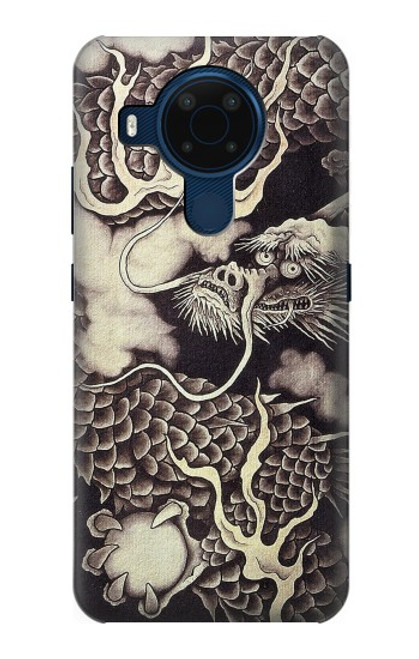 W2719 Japan Painting Dragon Hard Case and Leather Flip Case For Nokia 5.4