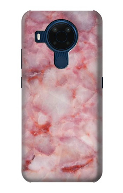 W2843 Pink Marble Texture Hard Case and Leather Flip Case For Nokia 5.4