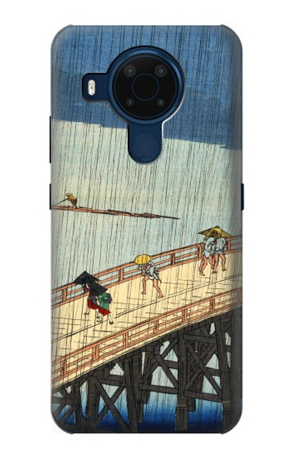 W3347 Utagawa Hiroshige Sudden shower Hard Case and Leather Flip Case For Nokia 5.4