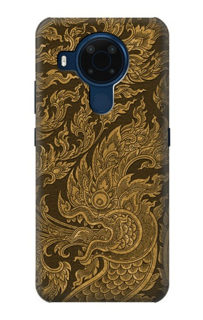 W3382 Thai Art Naga Hard Case and Leather Flip Case For Nokia 5.4