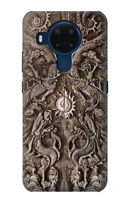 W3395 Dragon Door Hard Case and Leather Flip Case For Nokia 5.4