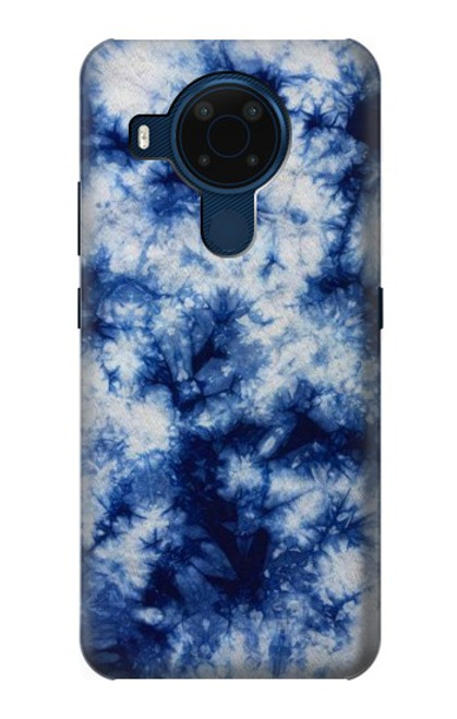 W3439 Fabric Indigo Tie Dye Hard Case and Leather Flip Case For Nokia 5.4