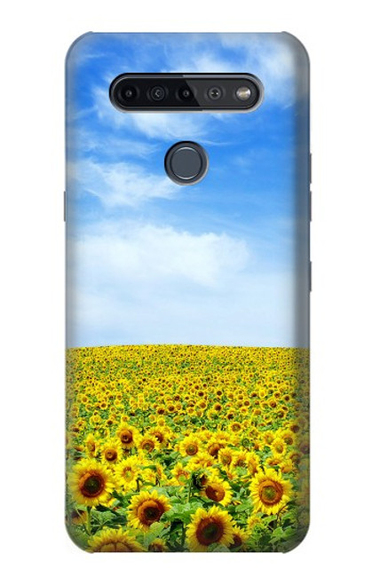 W0232 Sunflower Hard Case and Leather Flip Case For LG K51S