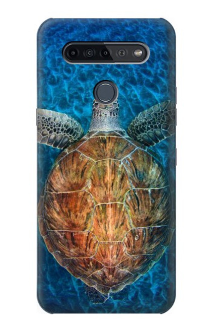 W1249 Blue Sea Turtle Hard Case and Leather Flip Case For LG K51S