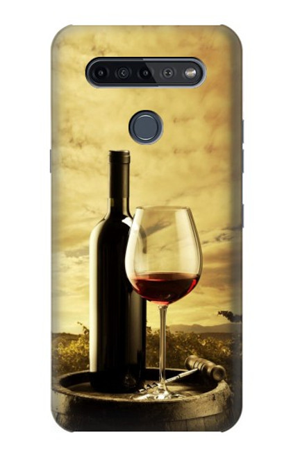 W2042 A Grape Vineyard Grapes Bottle Red Wine Hard Case and Leather Flip Case For LG K51S