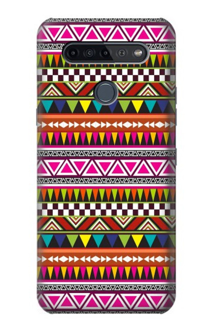 W2292 Aztec Tribal Pattern Hard Case and Leather Flip Case For LG K51S