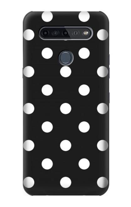 W2299 Black Polka Dots Hard Case and Leather Flip Case For LG K51S