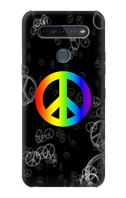 W2356 Peace Sign Hard Case and Leather Flip Case For LG K51S