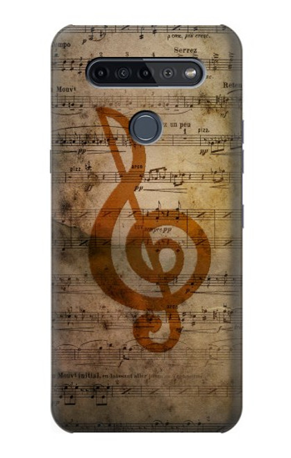 W2368 Sheet Music Notes Hard Case and Leather Flip Case For LG K51S