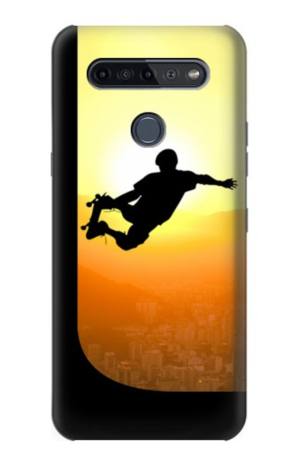 W2676 Extreme Skateboard Sunset Hard Case and Leather Flip Case For LG K51S