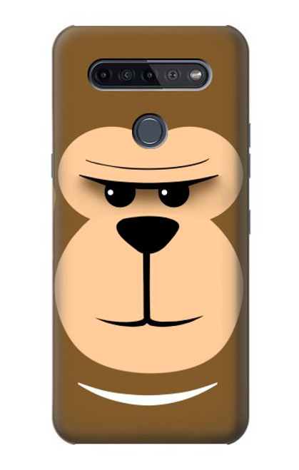 W2721 Cute Grumpy Monkey Cartoon Hard Case and Leather Flip Case For LG K51S