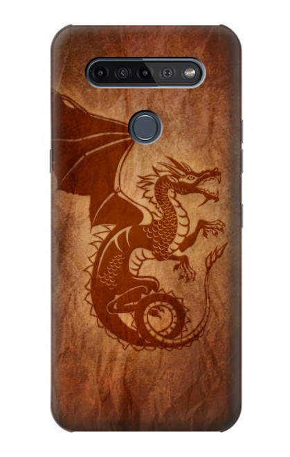 W3086 Red Dragon Tattoo Hard Case and Leather Flip Case For LG K51S