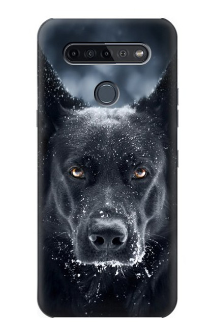 W3168 German Shepherd Black Dog Hard Case and Leather Flip Case For LG K51S