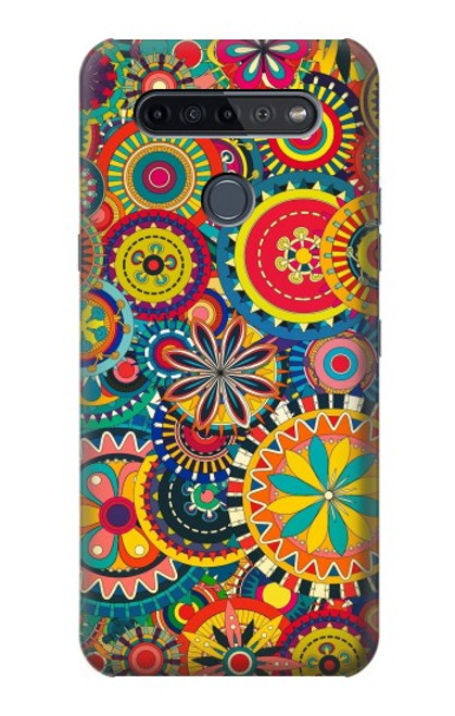 W3272 Colorful Pattern Hard Case and Leather Flip Case For LG K51S