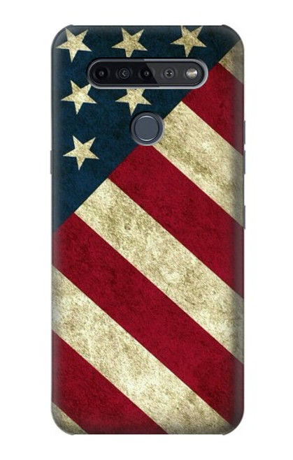 W3295 US National Flag Hard Case and Leather Flip Case For LG K51S