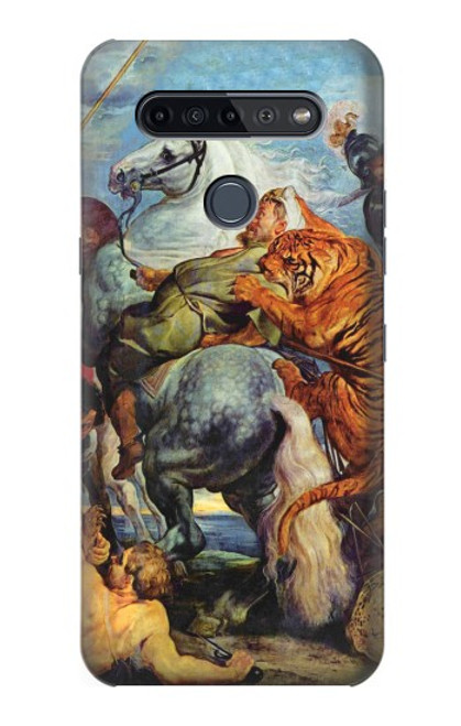 W3331 Peter Paul Rubens Tiger und Lowenjagd Hard Case and Leather Flip Case For LG K51S