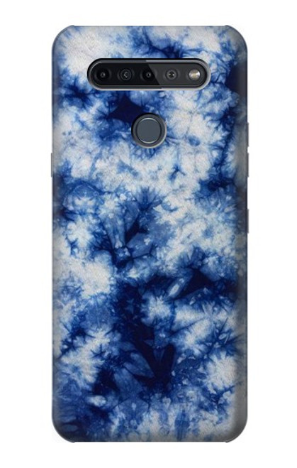 W3439 Fabric Indigo Tie Dye Hard Case and Leather Flip Case For LG K51S