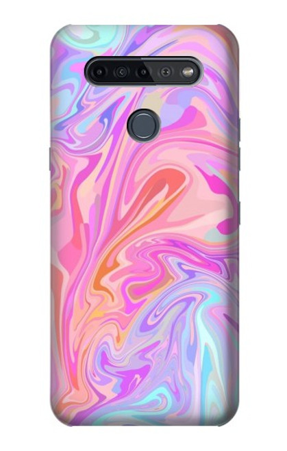 W3444 Digital Art Colorful Liquid Hard Case and Leather Flip Case For LG K51S