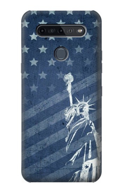 W3450 US Flag Liberty Statue Hard Case and Leather Flip Case For LG K51S