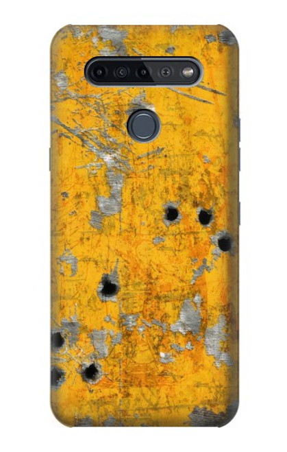 W3528 Bullet Rusting Yellow Metal Hard Case and Leather Flip Case For LG K51S