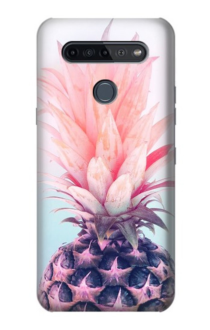 W3711 Pink Pineapple Hard Case and Leather Flip Case For LG K51S