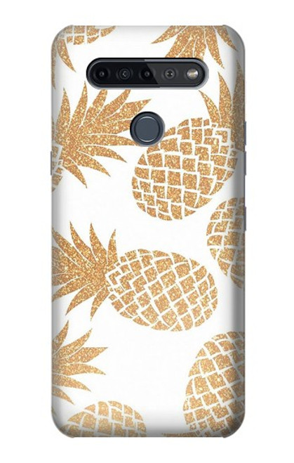 W3718 Seamless Pineapple Hard Case and Leather Flip Case For LG K51S