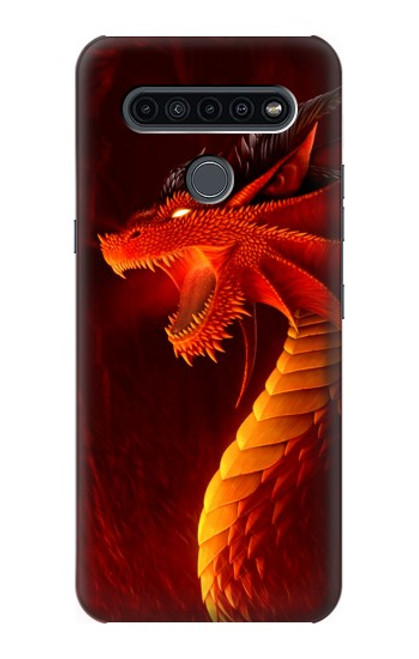 W0526 Red Dragon Hard Case and Leather Flip Case For LG K41S