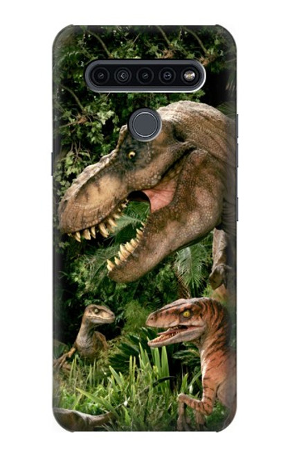 W1452 Trex Raptor Dinosaur Hard Case and Leather Flip Case For LG K41S