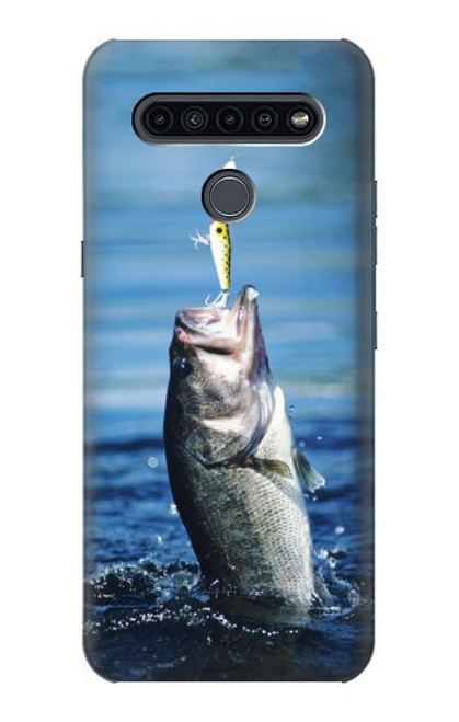 W1594 Bass Fishing Hard Case and Leather Flip Case For LG K41S