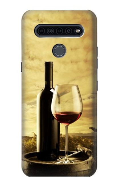 W2042 A Grape Vineyard Grapes Bottle Red Wine Hard Case and Leather Flip Case For LG K41S