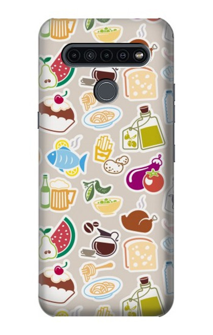 W2321 Food and Drink Seamless Hard Case and Leather Flip Case For LG K41S