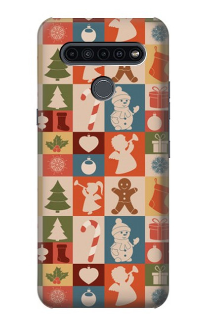 W2854 Cute Xmas Pattern Hard Case and Leather Flip Case For LG K41S