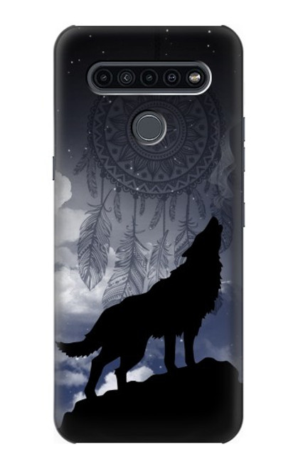 W3011 Dream Catcher Wolf Howling Hard Case and Leather Flip Case For LG K41S