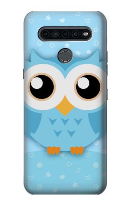 W3029 Cute Blue Owl Hard Case and Leather Flip Case For LG K41S